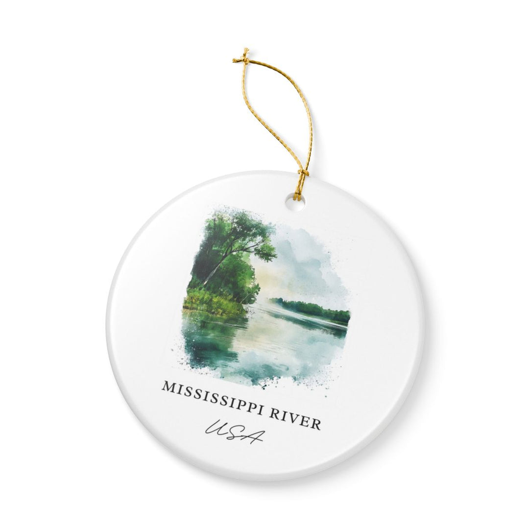 Mississippi River USA Ornament: Unique Mississippi River Souvenir, Mississippi River USA Xmas Decor, and Authentic Mississippi River Gift