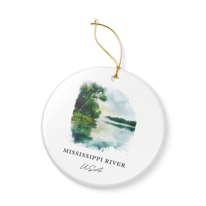 Mississippi River USA Ornament: Unique Mississippi River Souvenir, Mississippi River USA Xmas Decor, and Authentic Mississippi River Gift
