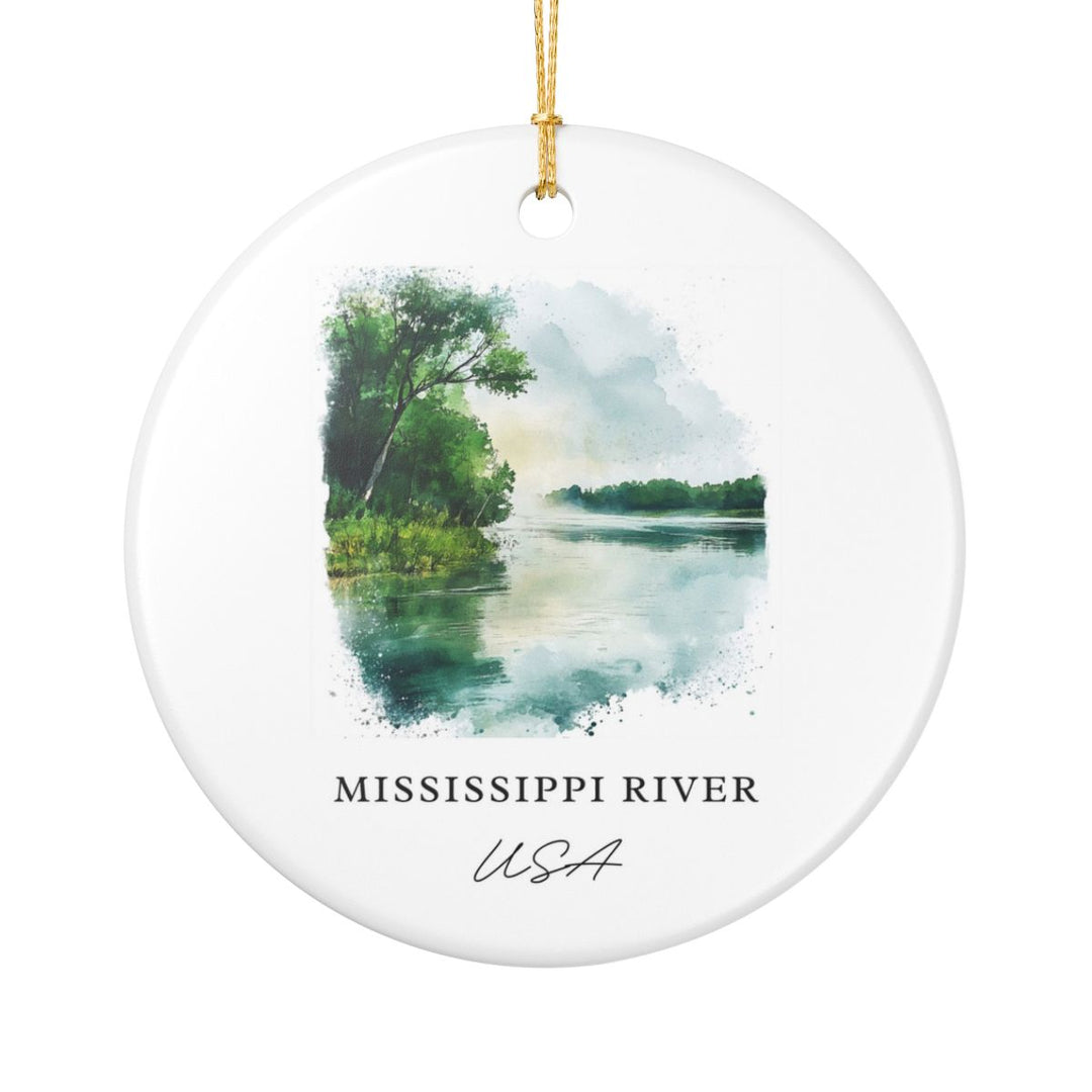 Mississippi River USA Ornament: Unique Mississippi River Souvenir, Mississippi River USA Xmas Decor, and Authentic Mississippi River Gift