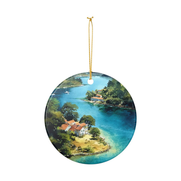 Mljet Island Croatia Ornament: Unique Mljet Island Souvenir, Mljet Island Croatia Xmas Decor, and Authentic Mljet Island Gift
