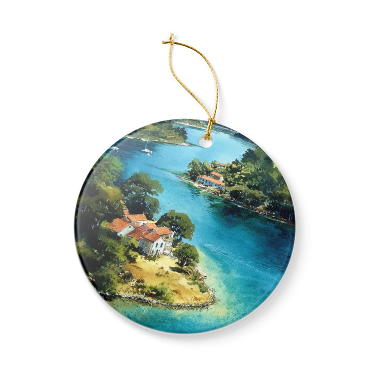 Mljet Island Croatia Ornament: Unique Mljet Island Souvenir, Mljet Island Croatia Xmas Decor, and Authentic Mljet Island Gift