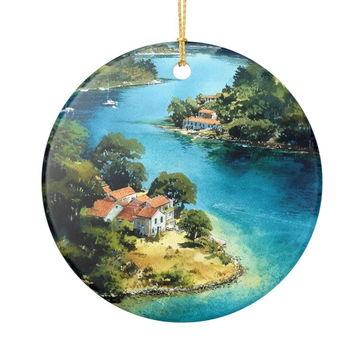 Mljet Island Croatia Ornament: Unique Mljet Island Souvenir, Mljet Island Croatia Xmas Decor, and Authentic Mljet Island Gift