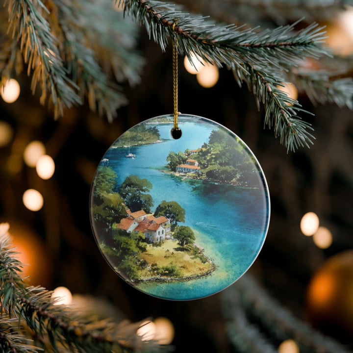 Mljet Island Croatia Ornament: Unique Mljet Island Souvenir, Mljet Island Croatia Xmas Decor, and Authentic Mljet Island Gift