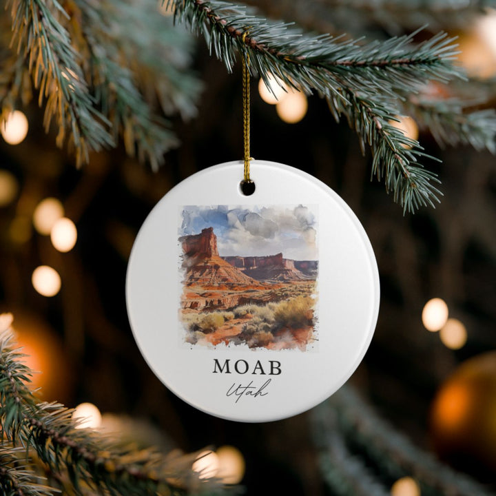 Moab Utah Ornament: Unique Moab Souvenir, Moab Utah Xmas Decor, and Authentic Moab Gift