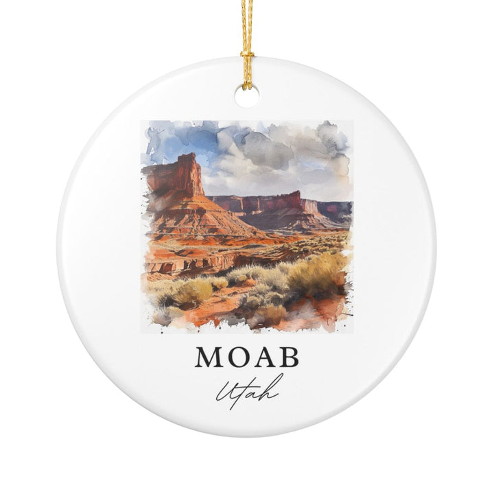 Moab Utah Ornament: Unique Moab Souvenir, Moab Utah Xmas Decor, and Authentic Moab Gift