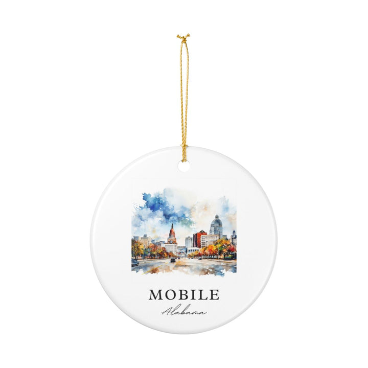 Mobile Alabama USA Ornament: Unique Mobile Souvenir, Mobile Alabama Xmas Decor, and Authentic Mobile Gift