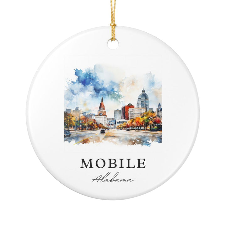 Mobile Alabama USA Ornament: Unique Mobile Souvenir, Mobile Alabama Xmas Decor, and Authentic Mobile Gift
