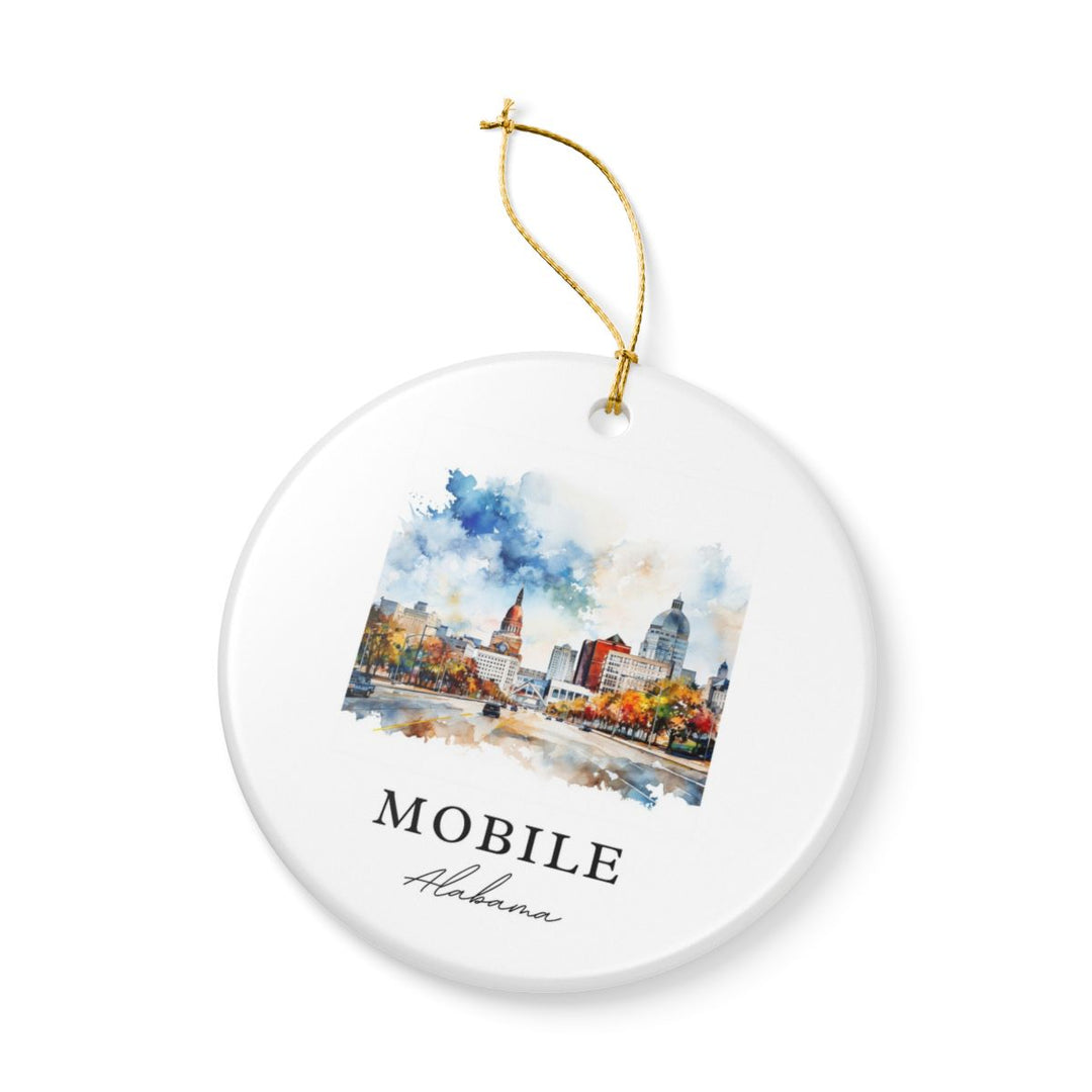 Mobile Alabama USA Ornament: Unique Mobile Souvenir, Mobile Alabama Xmas Decor, and Authentic Mobile Gift