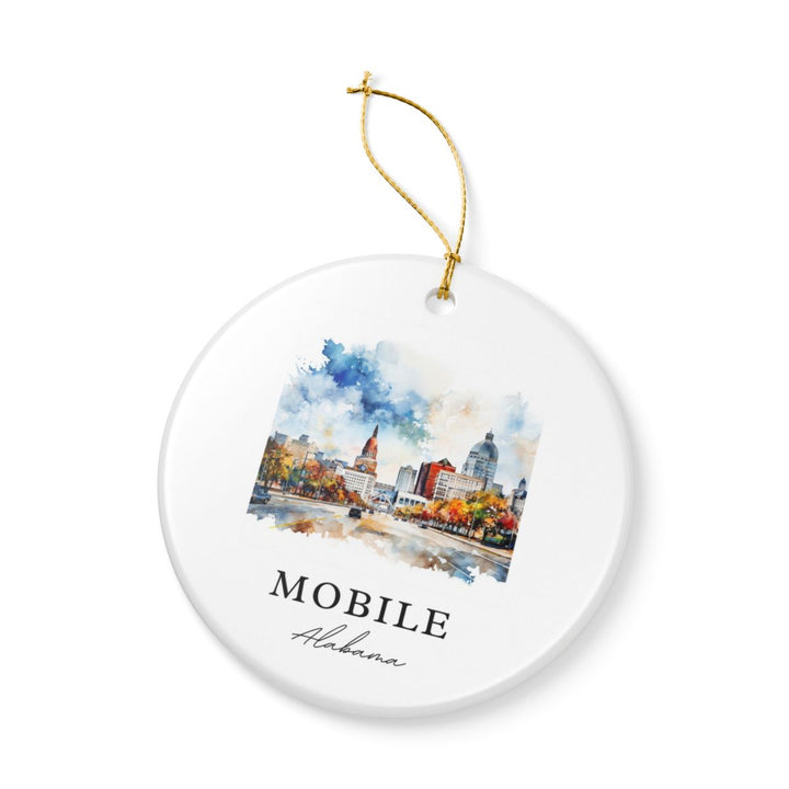 Mobile Alabama USA Ornament: Unique Mobile Souvenir, Mobile Alabama Xmas Decor, and Authentic Mobile Gift