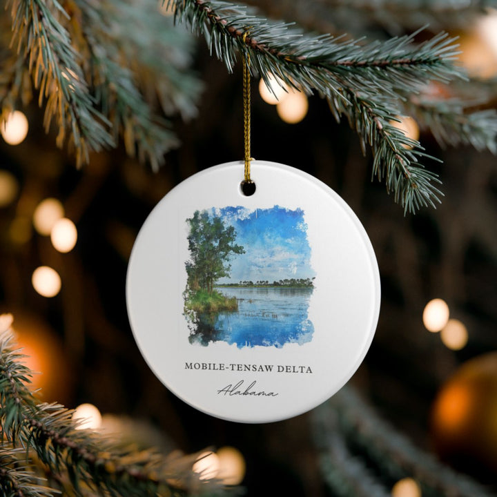 Mobile-tensaw Delta Ornament: Unique Mobile-tensaw Delta Souvenir, Mobile-tensaw Delta Xmas Decor, and Authentic Mobile-tensaw Delta Gift