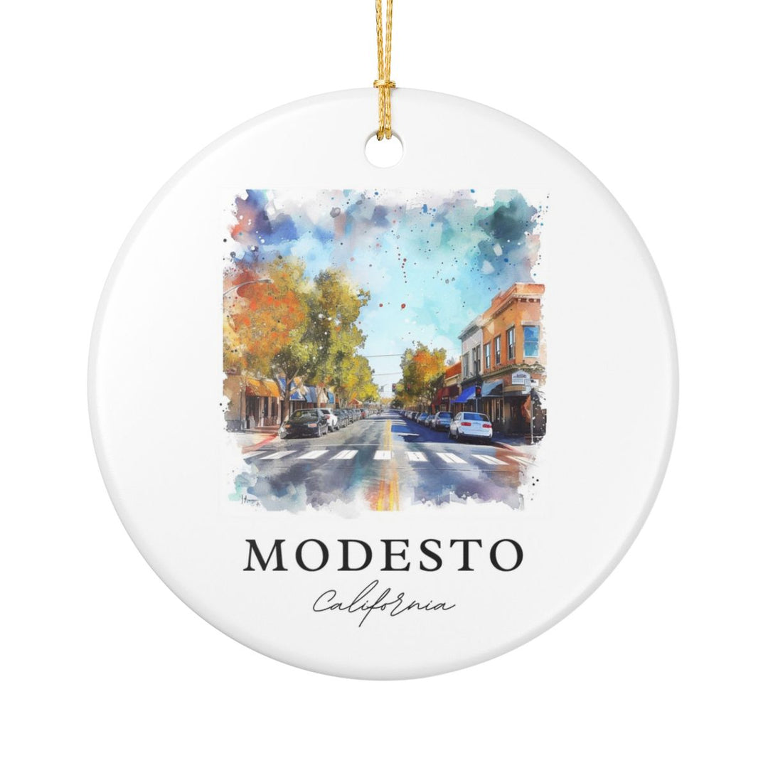Modesto California Ornament: Unique Modesto Souvenir, Modesto California Xmas Decor, and Authentic Modesto Gift