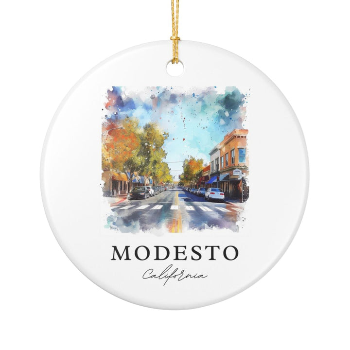 Modesto California Ornament: Unique Modesto Souvenir, Modesto California Xmas Decor, and Authentic Modesto Gift