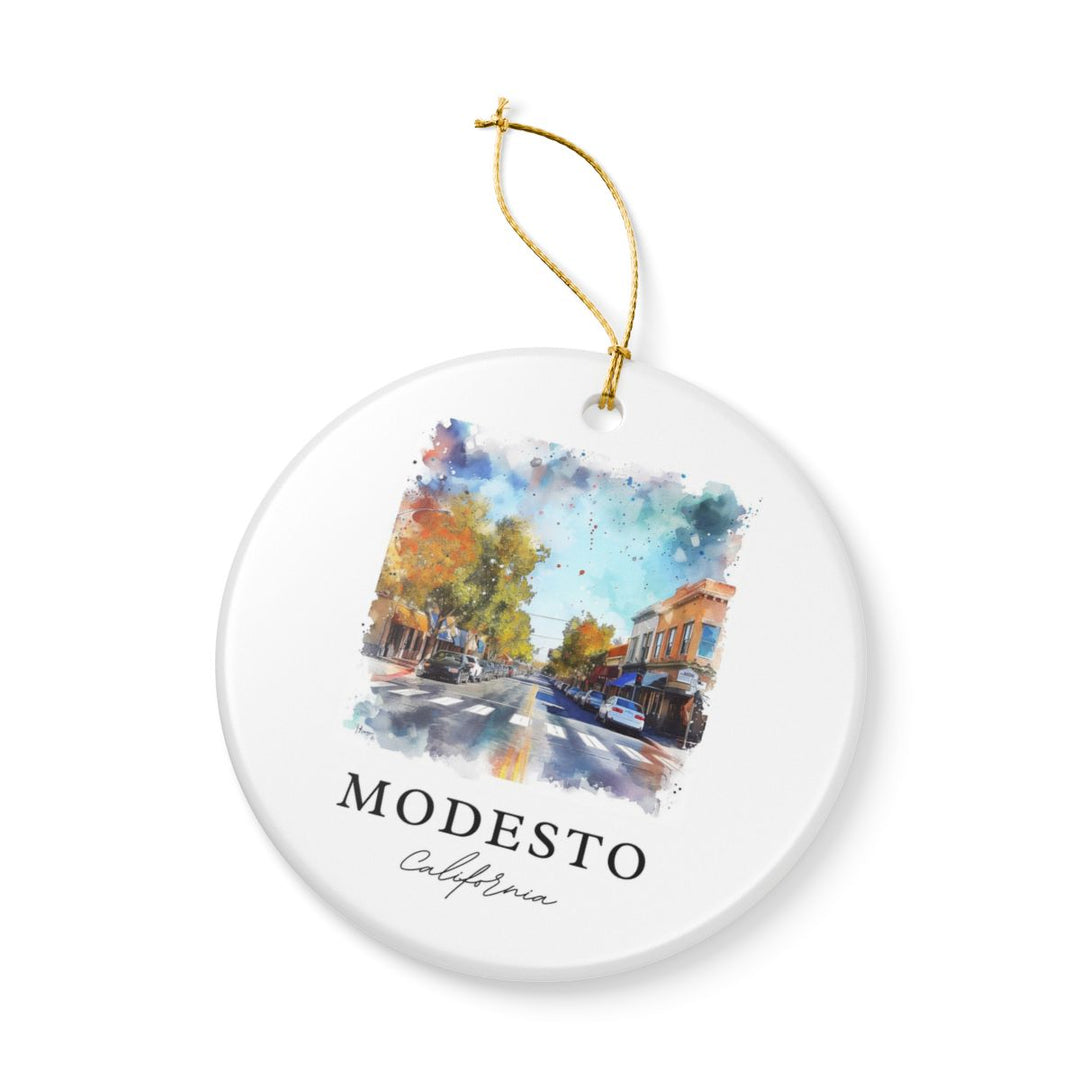 Modesto California Ornament: Unique Modesto Souvenir, Modesto California Xmas Decor, and Authentic Modesto Gift