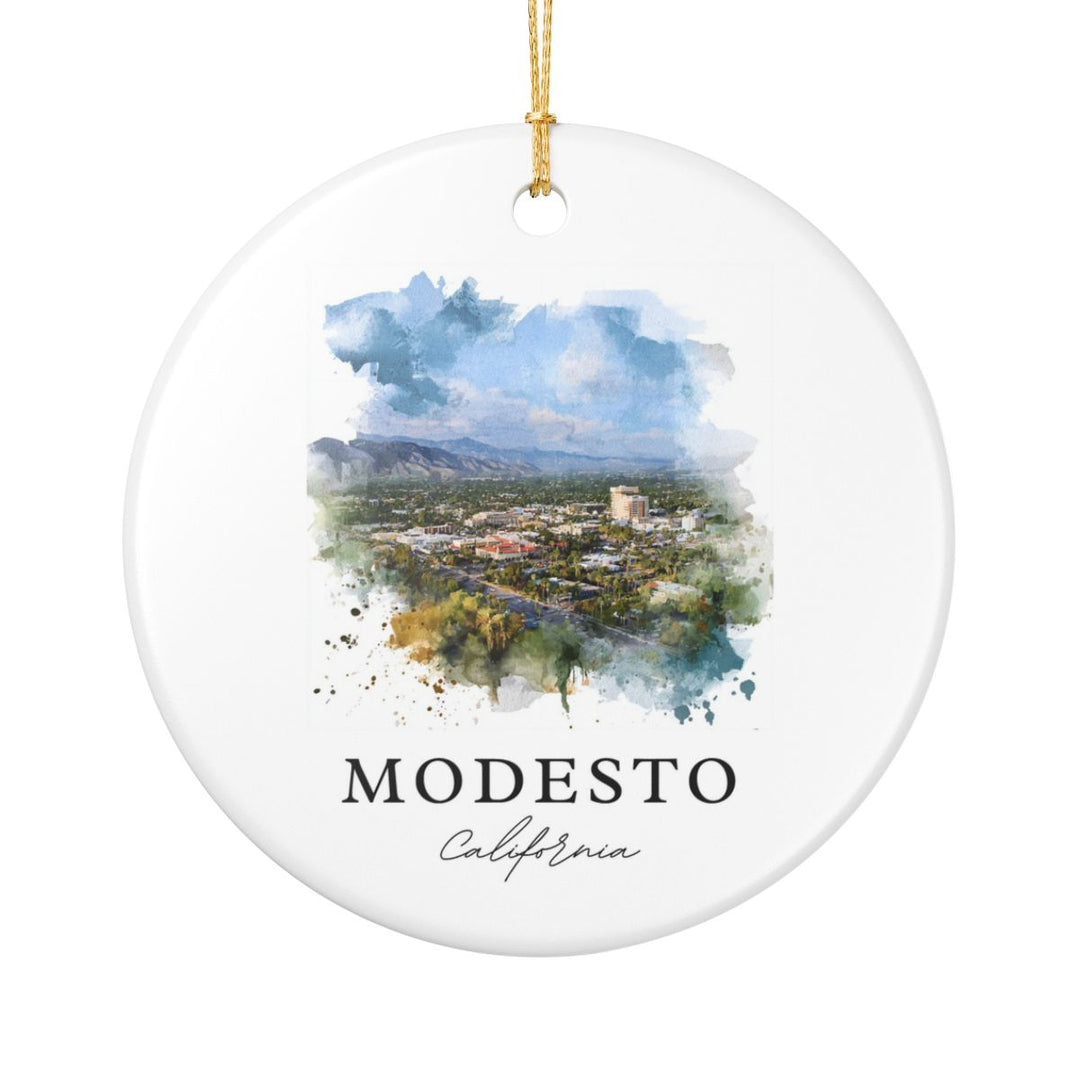 Modesto California Ornament: Unique Modesto Souvenir, Modesto California Xmas Decor, and Authentic Modesto Gift