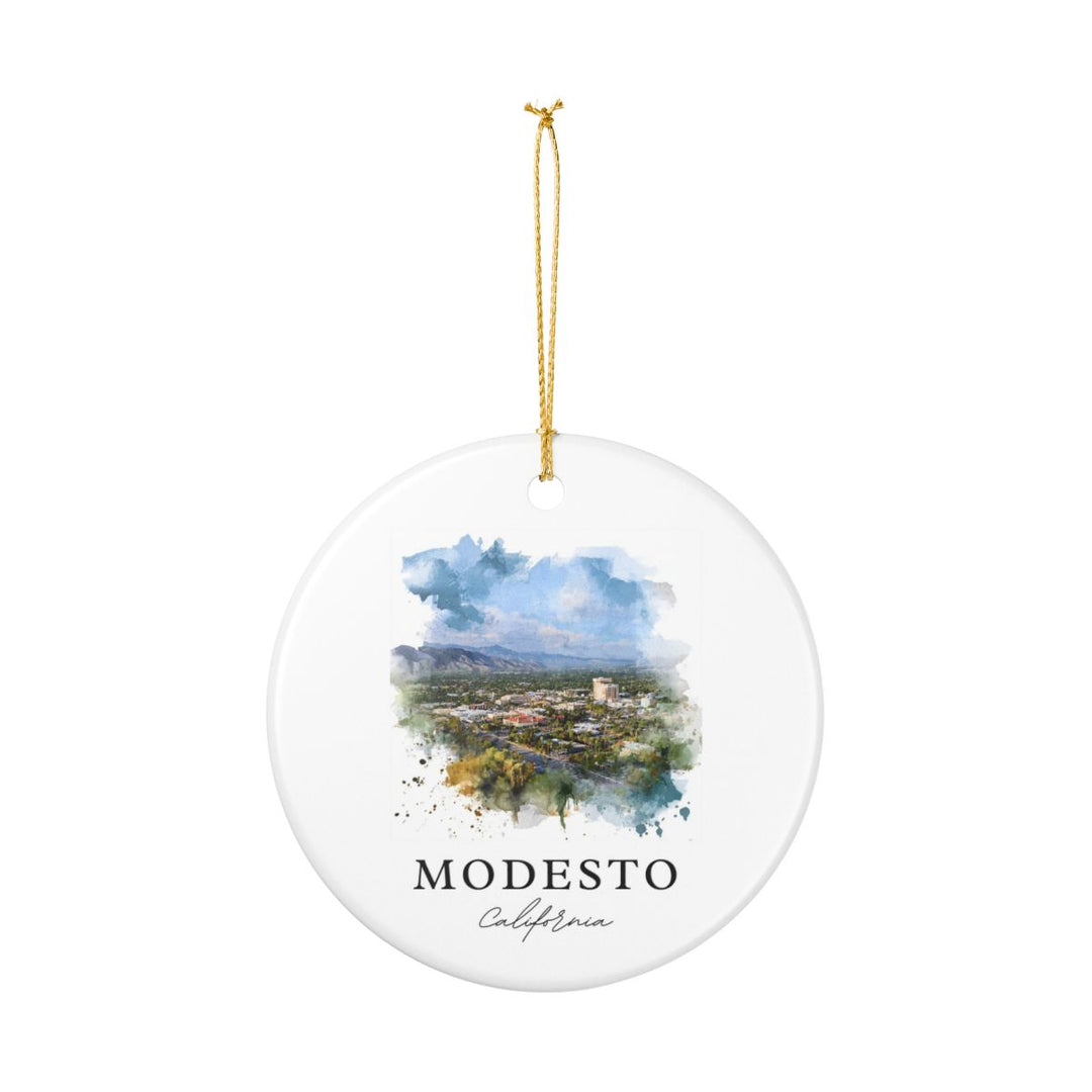 Modesto California Ornament: Unique Modesto Souvenir, Modesto California Xmas Decor, and Authentic Modesto Gift