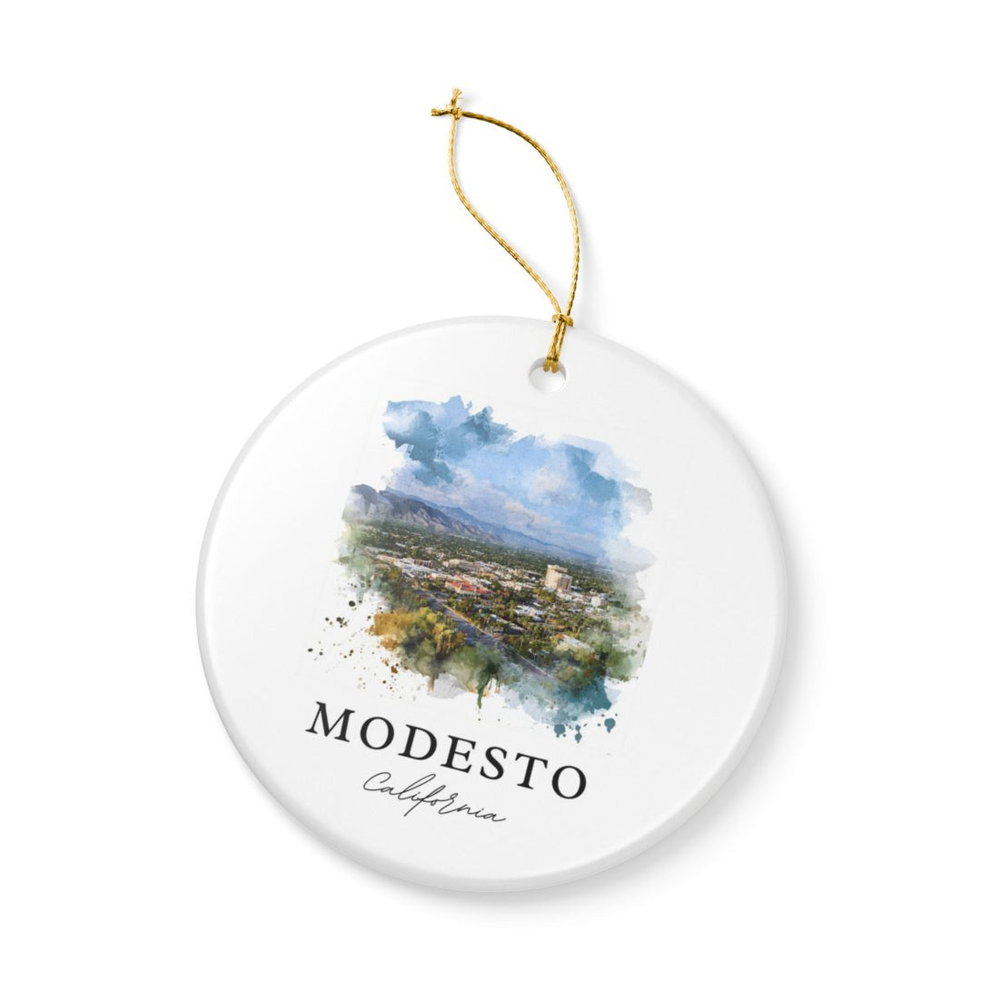 Modesto California Ornament: Unique Modesto Souvenir, Modesto California Xmas Decor, and Authentic Modesto Gift
