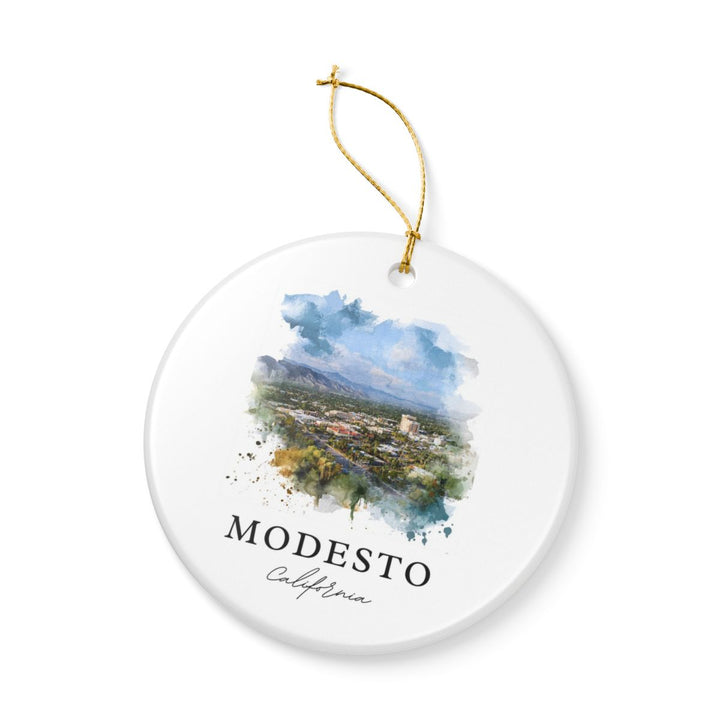 Modesto California Ornament: Unique Modesto Souvenir, Modesto California Xmas Decor, and Authentic Modesto Gift