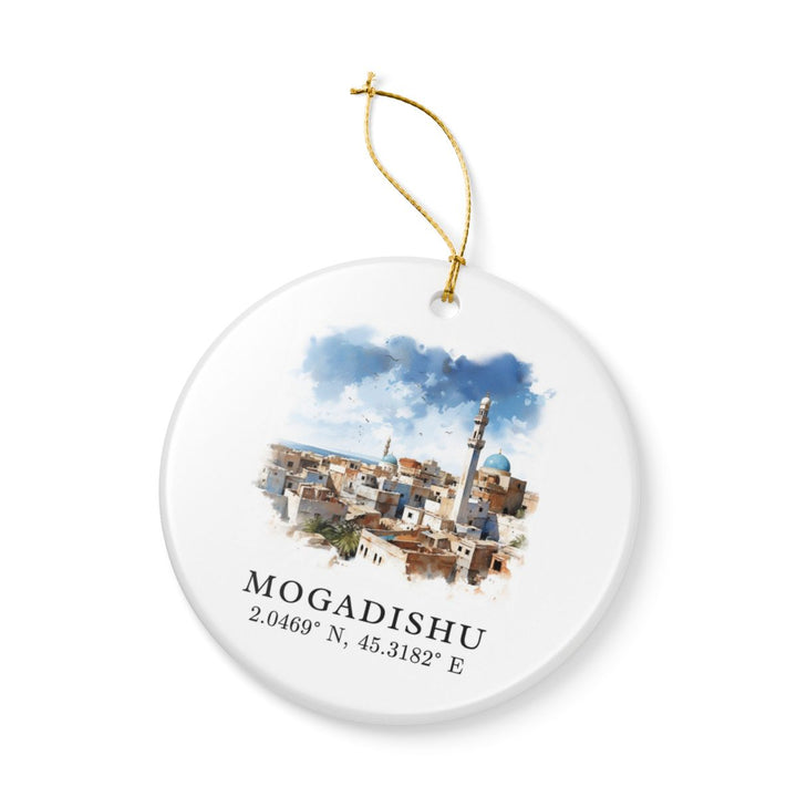 Mogadishu Somalia Ornament: Unique Mogadishu Somalia Souvenir, Mogadishu Somalia Xmas Decor, and Authentic Mogadishu Somalia Gift