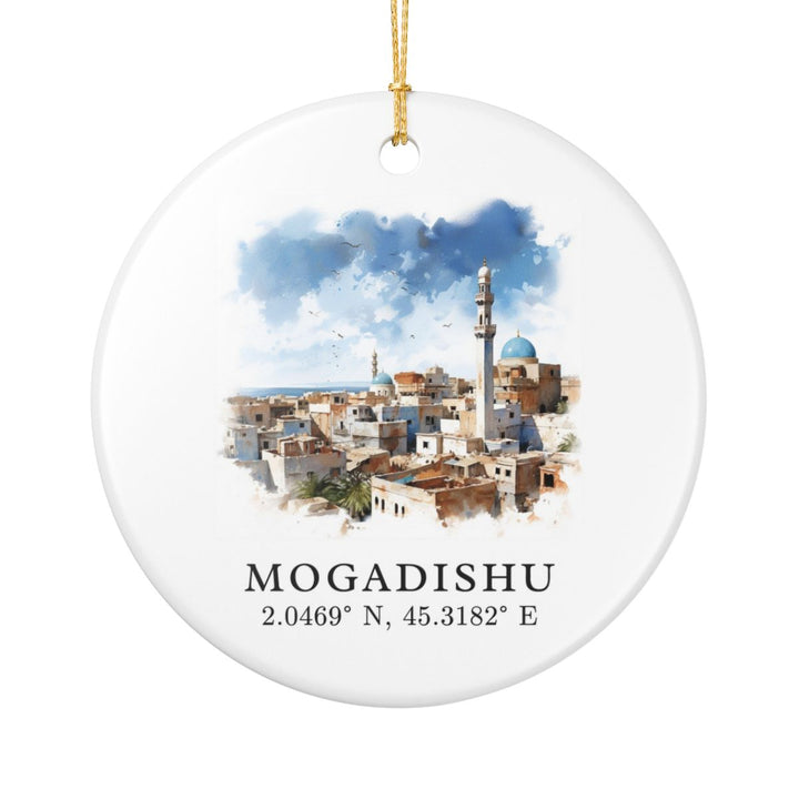 Mogadishu Somalia Ornament: Unique Mogadishu Somalia Souvenir, Mogadishu Somalia Xmas Decor, and Authentic Mogadishu Somalia Gift