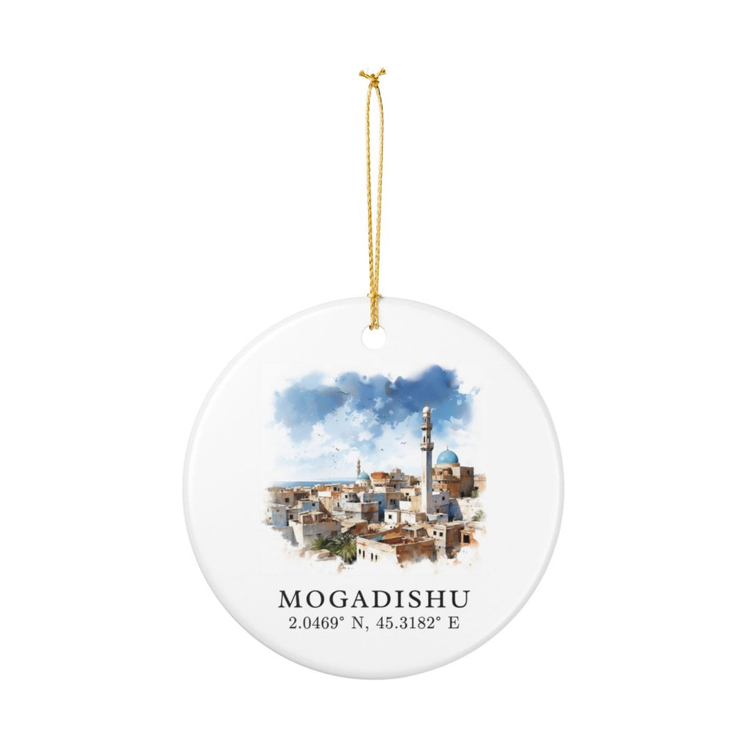 Mogadishu Somalia Ornament: Unique Mogadishu Somalia Souvenir, Mogadishu Somalia Xmas Decor, and Authentic Mogadishu Somalia Gift