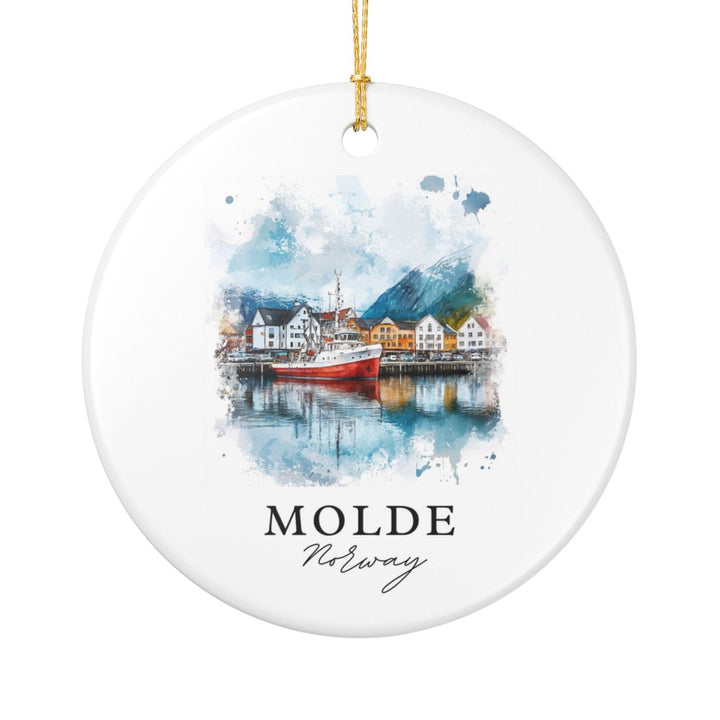 Molde Norway Ornament: Unique Molde Souvenir, Molde Norway Xmas Decor, and Authentic Molde Gift