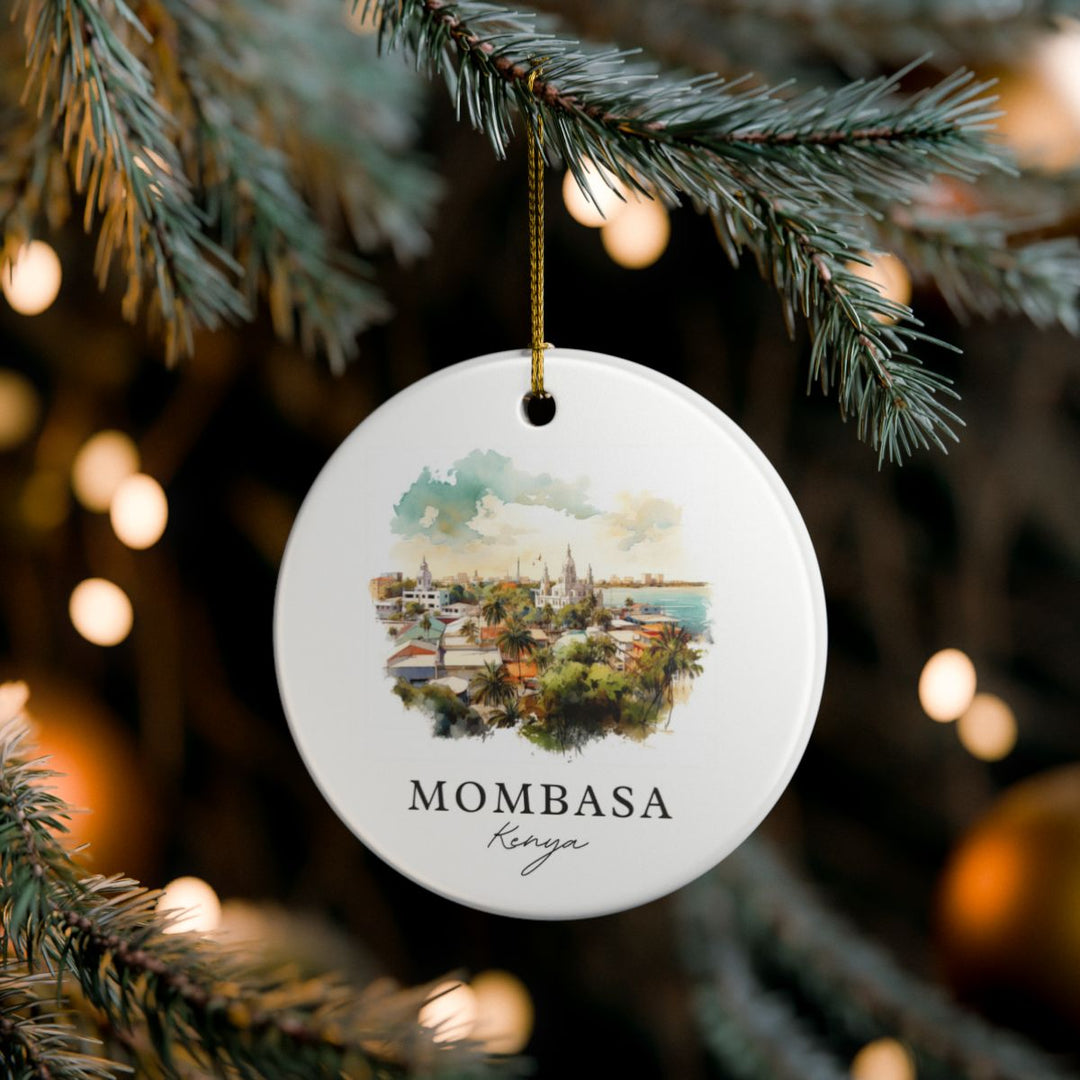 Mombasa Kenya Ornament: Unique Mombasa Kenya Souvenir, Mombasa Kenya Xmas Decor, and Authentic Mombasa Kenya Gift