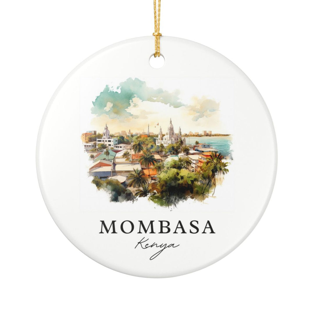 Mombasa Kenya Ornament: Unique Mombasa Kenya Souvenir, Mombasa Kenya Xmas Decor, and Authentic Mombasa Kenya Gift