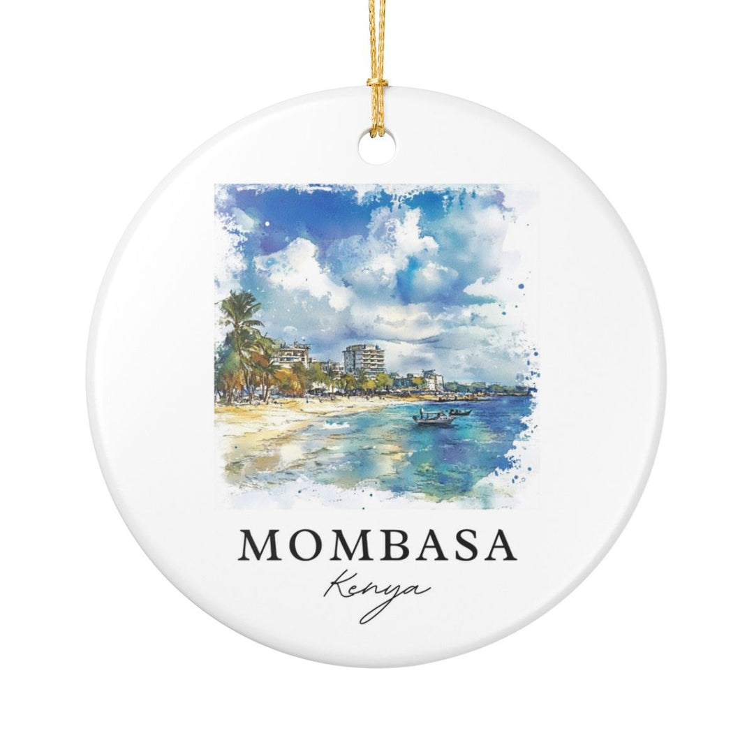 Mombasa Kenya Ornament: Unique Mombasa Kenya Souvenir, Mombasa Kenya Xmas Decor, and Authentic Mombasa Kenya Gift
