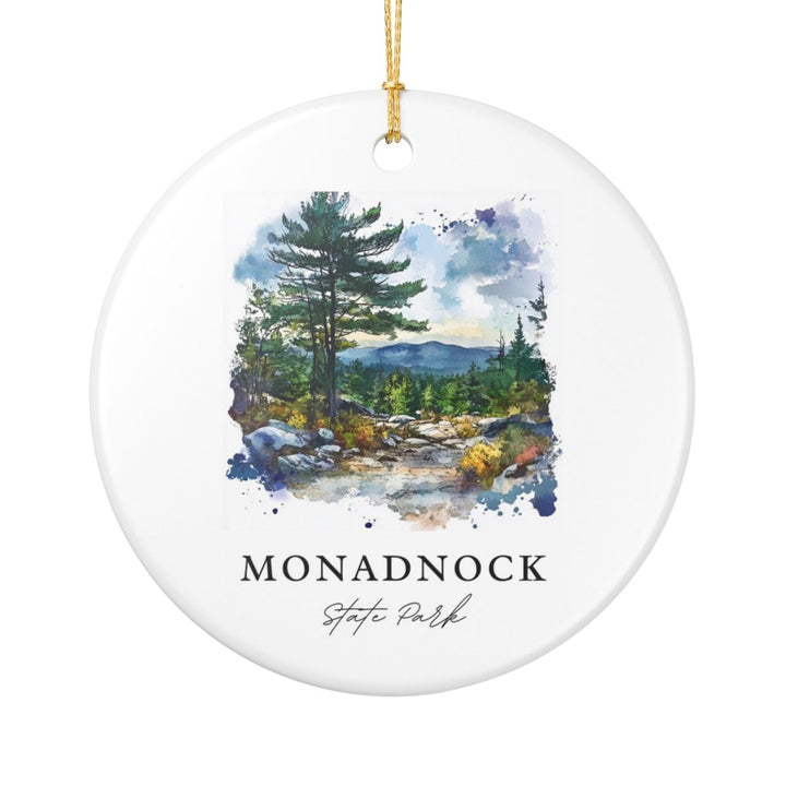Monadnock State Park Ornament: Unique Monadnock State Park Souvenir, Monadnock State Park Xmas Decor, and Authentic Monadnock State Park Gift