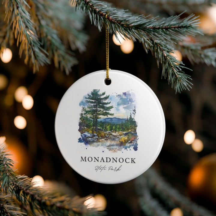 Monadnock State Park Ornament: Unique Monadnock State Park Souvenir, Monadnock State Park Xmas Decor, and Authentic Monadnock State Park Gift