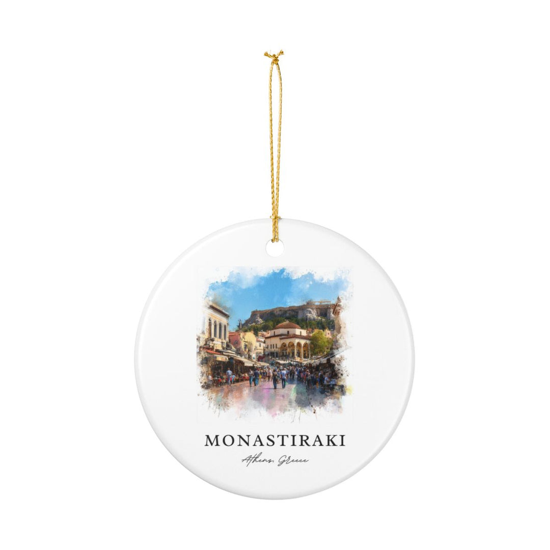 Monastiraki Greece Ornament: Unique Monastiraki Souvenir, Monastiraki Greece Xmas Decor, and Authentic Monastiraki Gift