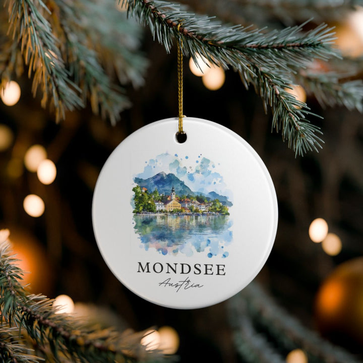 Mondsee Austria Ornament: Unique Mondsee Souvenir, Mondsee Austria Xmas Decor, and Authentic Mondsee Gift