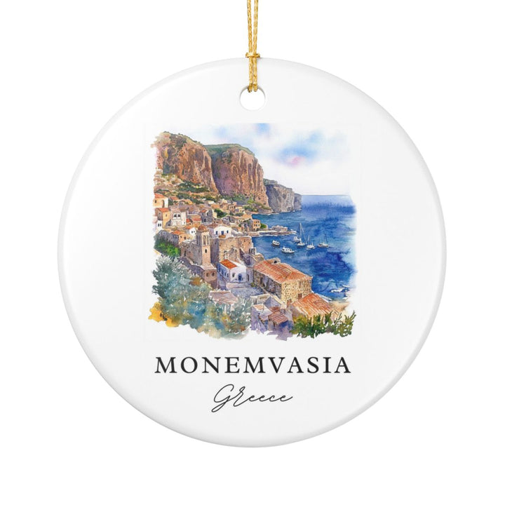 Monemvasia Greece Ornament | Christmas Travel Souvenir Gift