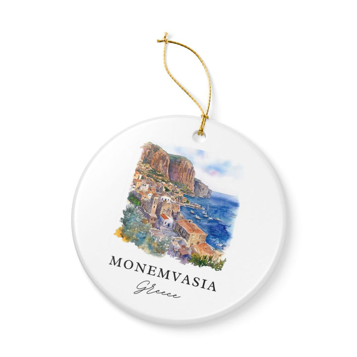 Monemvasia Greece Ornament | Christmas Travel Souvenir Gift