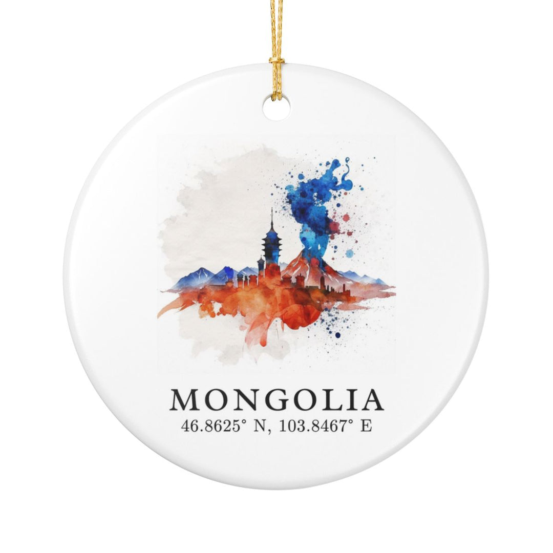 Mongolia Ornament: Unique Mongolia Souvenir, Mongolia Xmas Decor, and Authentic Mongolia Gift