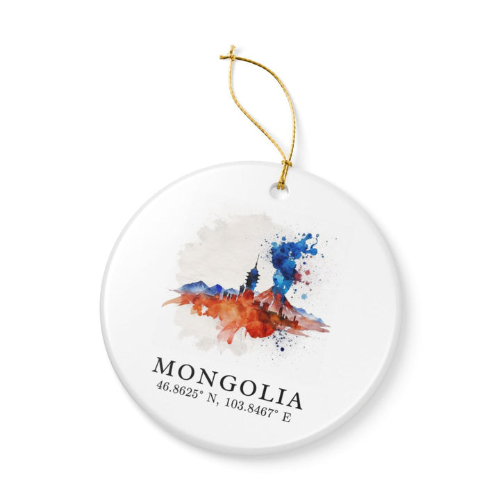 Mongolia Ornament: Unique Mongolia Souvenir, Mongolia Xmas Decor, and Authentic Mongolia Gift