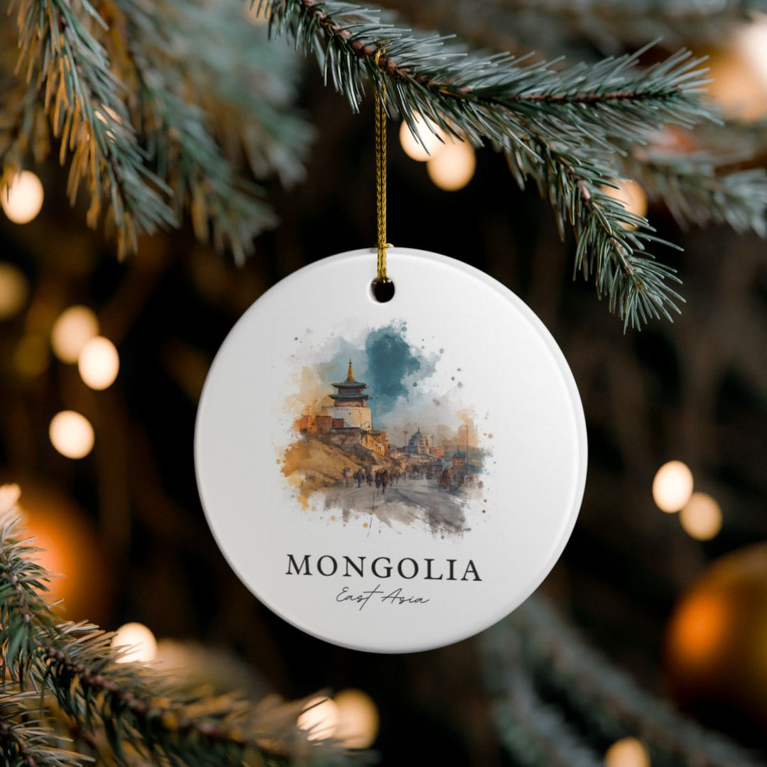 Mongolia Ornament: Unique Mongolia Souvenir, Mongolia Xmas Decor, and Authentic Mongolia Gift