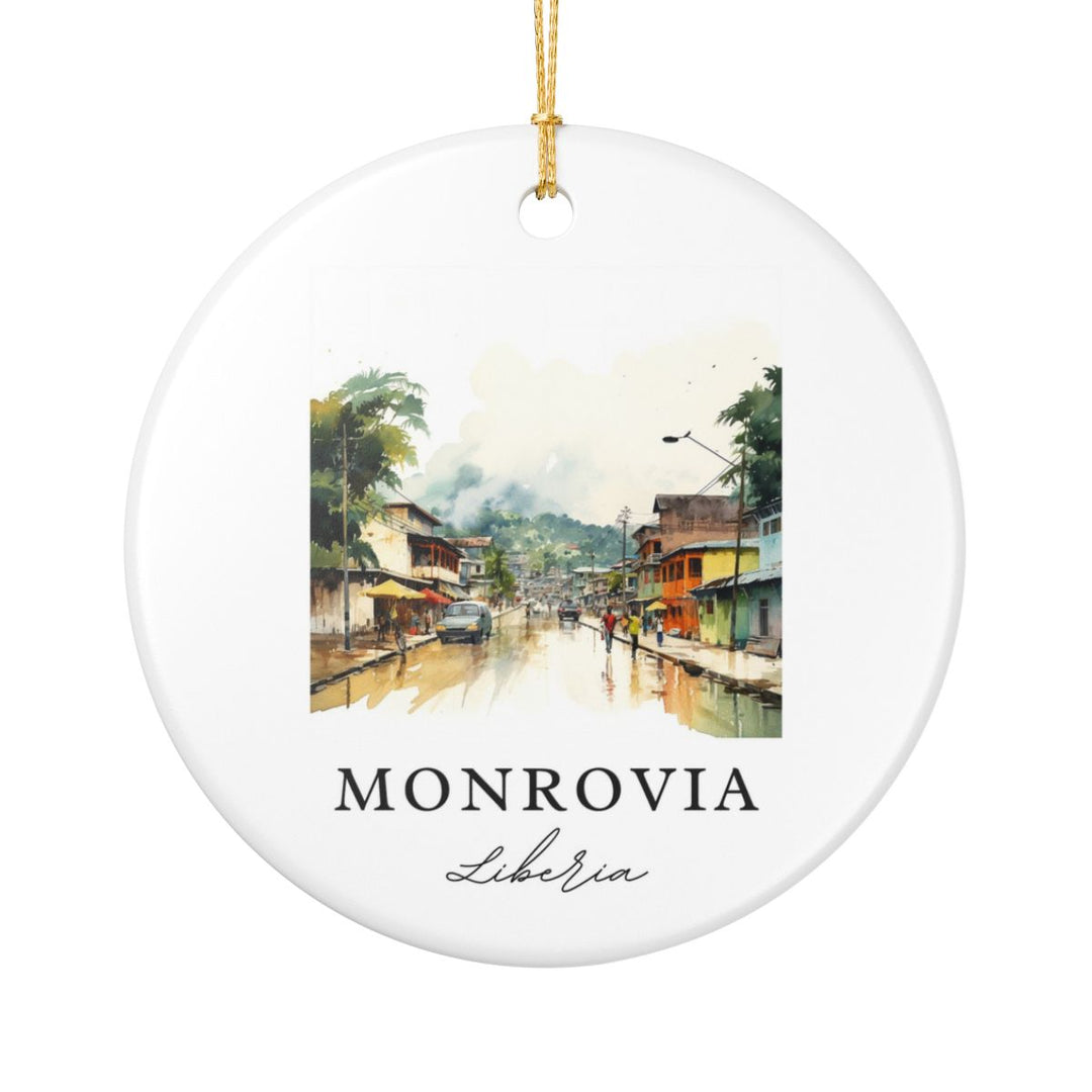 Monrovia Ornament: Unique Monrovia Souvenir, Monrovia Xmas Decor, and Authentic Monrovia Gift