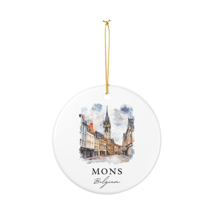 Mons Belgium Ornament: Unique Mons Belgium Souvenir, Mons Belgium Xmas Decor, and Authentic Mons Belgium Gift