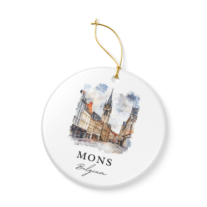 Mons Belgium Ornament: Unique Mons Belgium Souvenir, Mons Belgium Xmas Decor, and Authentic Mons Belgium Gift