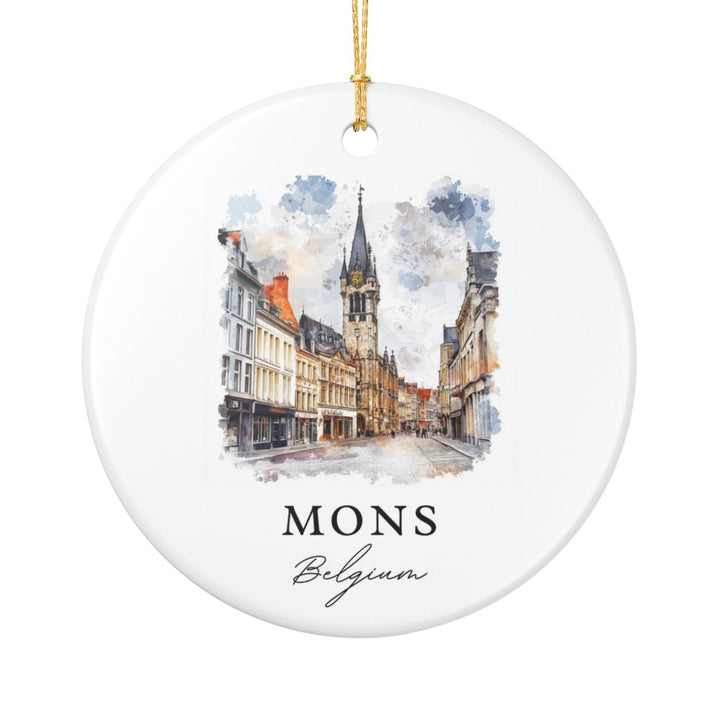 Mons Belgium Ornament: Unique Mons Belgium Souvenir, Mons Belgium Xmas Decor, and Authentic Mons Belgium Gift