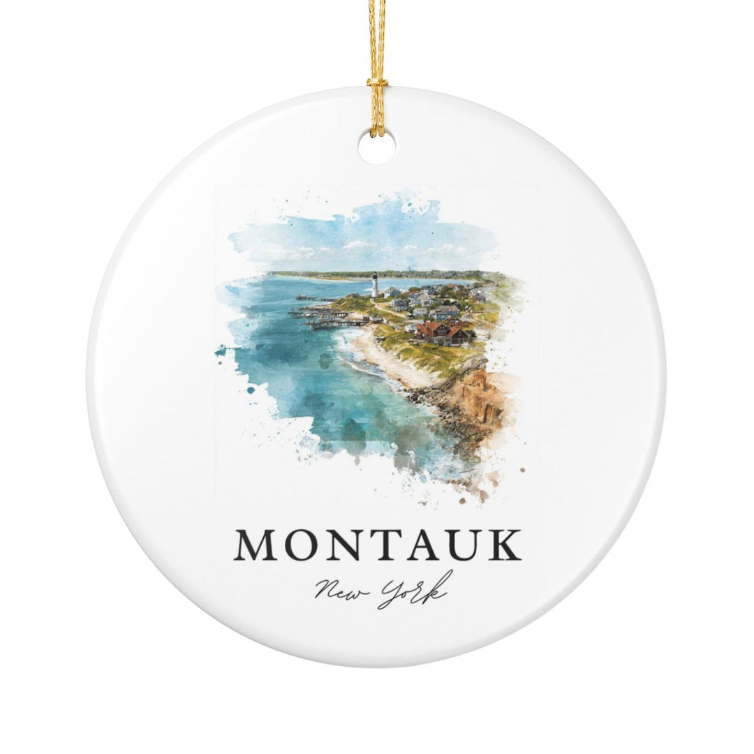 Montauk New York Ornament: Unique Montauk Souvenir, Montauk New York Xmas Decor, and Authentic Montauk Gift