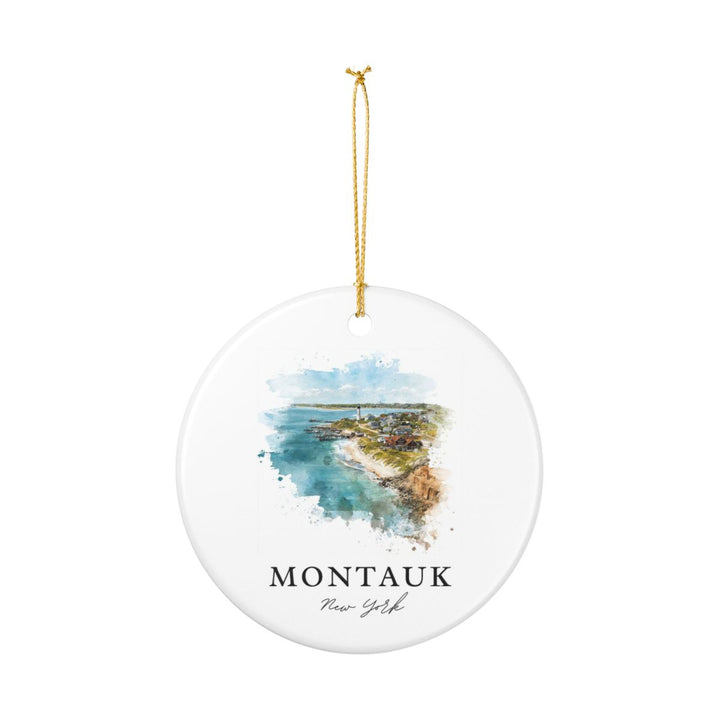 Montauk New York Ornament: Unique Montauk Souvenir, Montauk New York Xmas Decor, and Authentic Montauk Gift