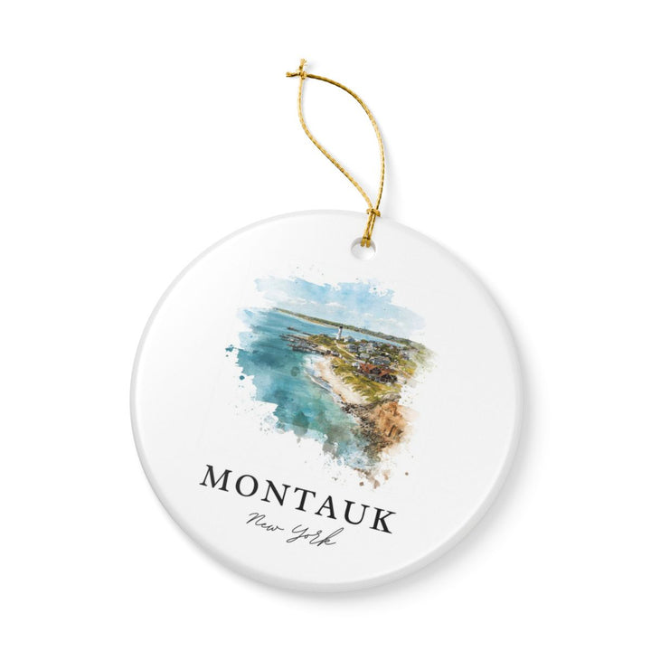 Montauk New York Ornament: Unique Montauk Souvenir, Montauk New York Xmas Decor, and Authentic Montauk Gift