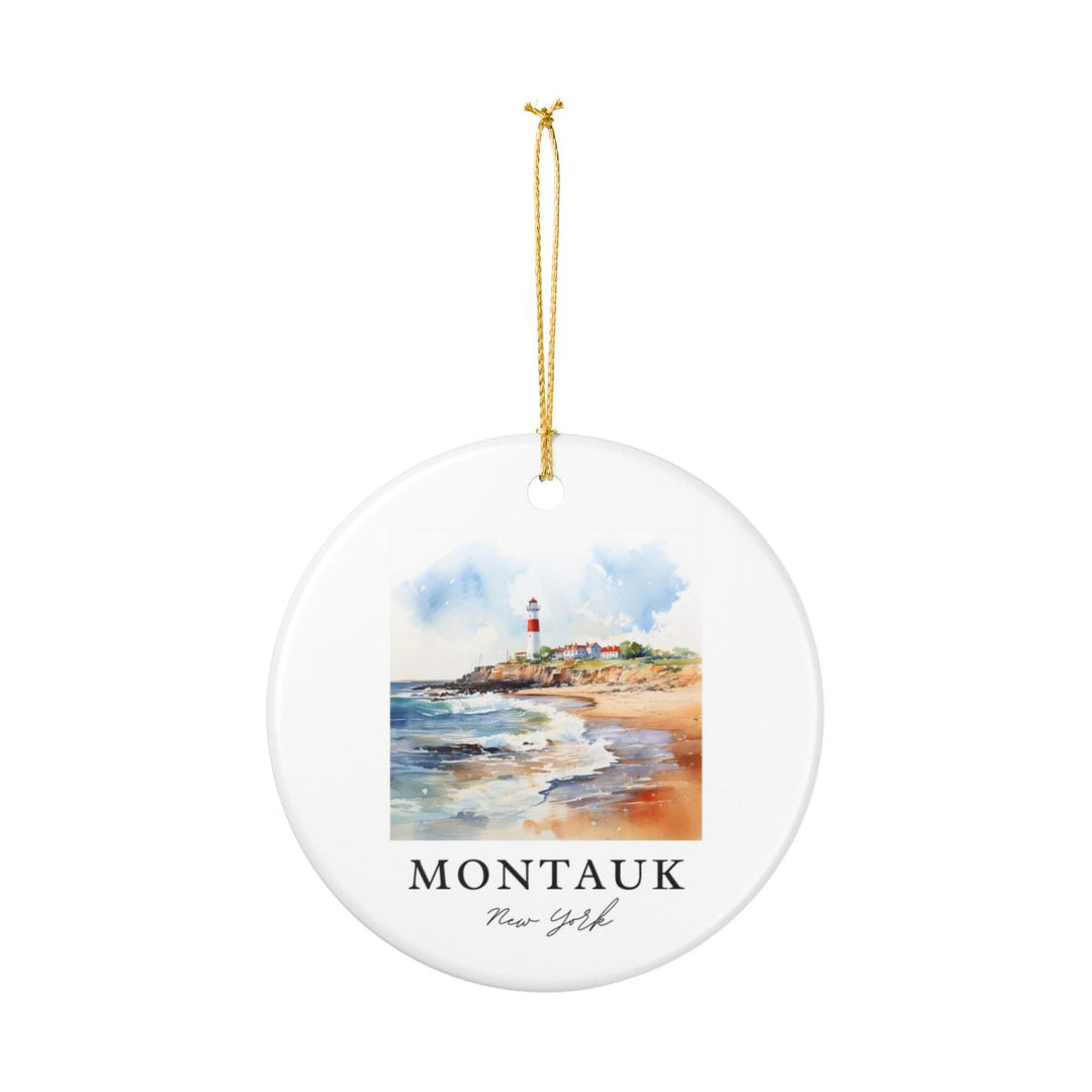 Montauk USA Ornament: Unique Montauk Souvenir, Montauk USA Xmas Decor, and Authentic Montauk Gift