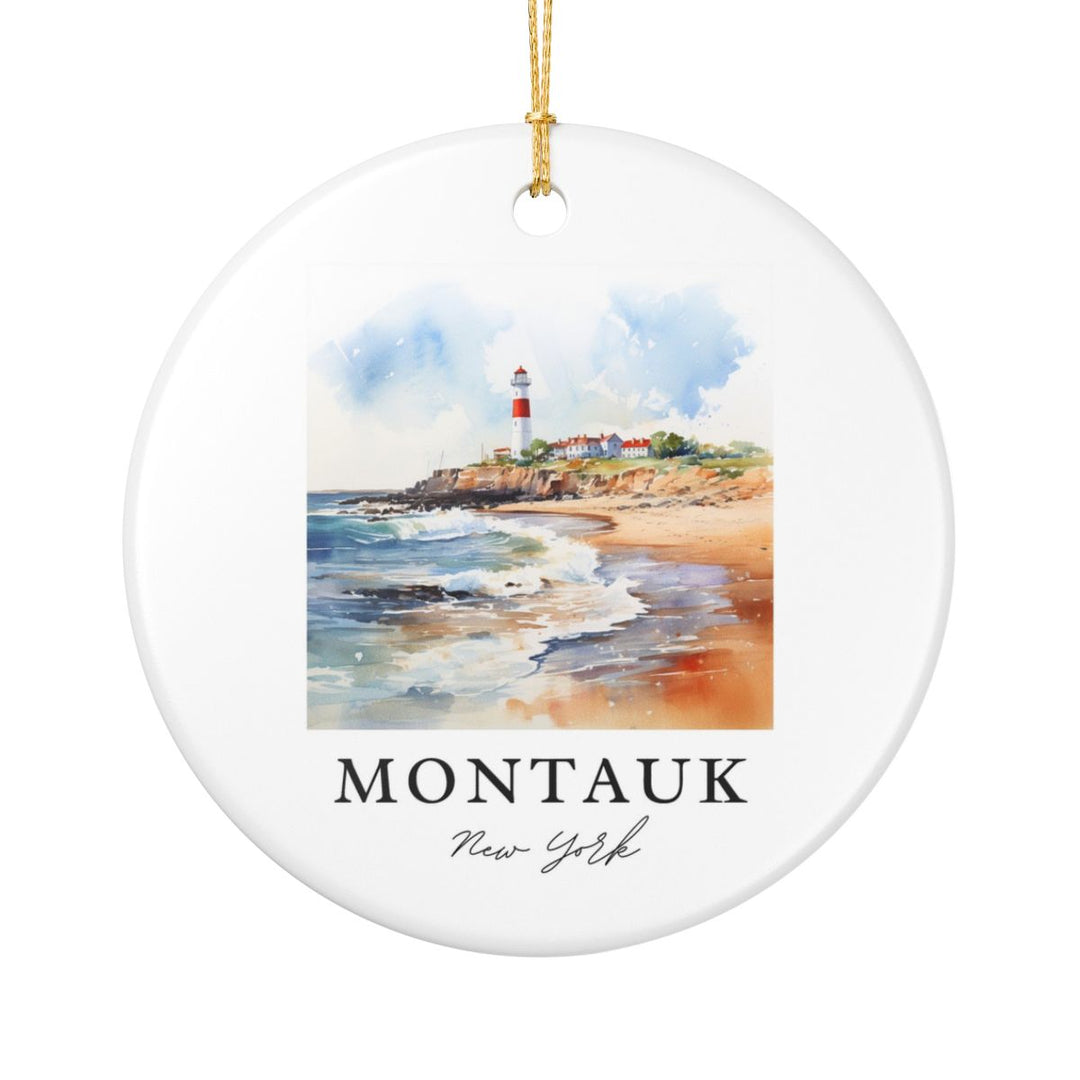 Montauk USA Ornament: Unique Montauk Souvenir, Montauk USA Xmas Decor, and Authentic Montauk Gift