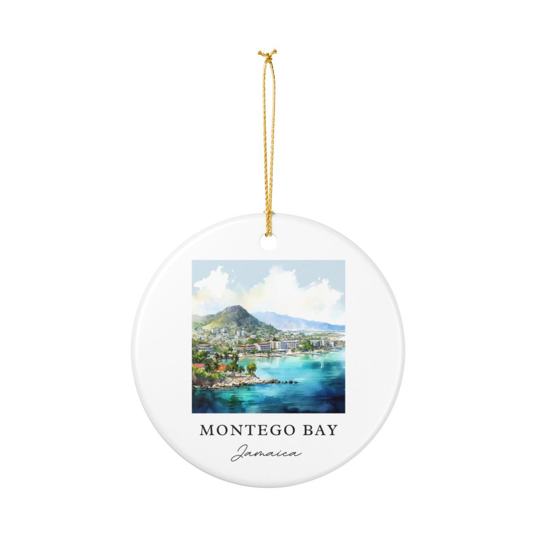Montego Bay Jamaica Ornament: Unique Montego Bay Souvenir, Montego Bay Jamaica Xmas Decor, and Authentic Montego Bay Gift