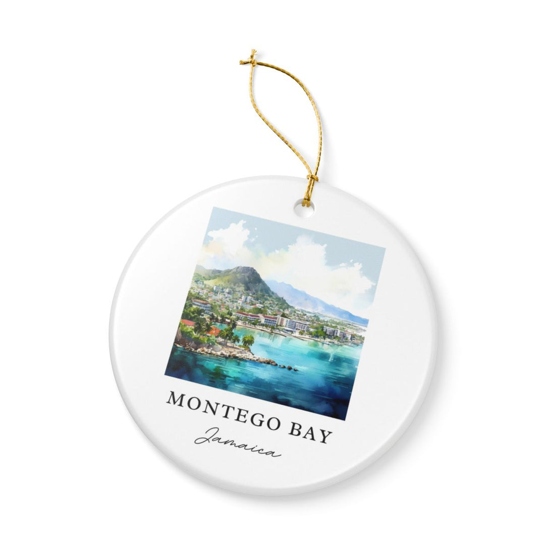 Montego Bay Jamaica Ornament: Unique Montego Bay Souvenir, Montego Bay Jamaica Xmas Decor, and Authentic Montego Bay Gift