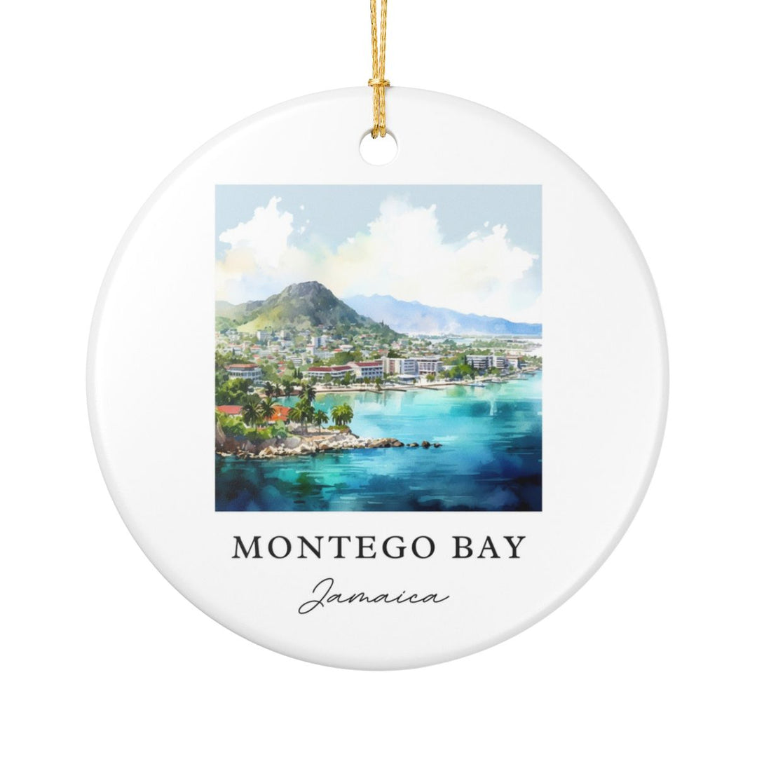 Montego Bay Jamaica Ornament: Unique Montego Bay Souvenir, Montego Bay Jamaica Xmas Decor, and Authentic Montego Bay Gift