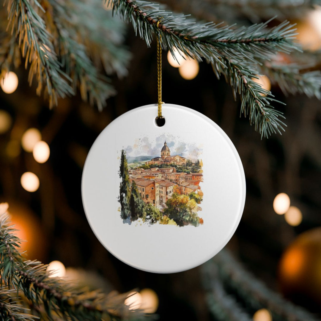Montepulciano Italy Ornament: Unique Montepulciano Souvenir, Montepulciano Italy Xmas Decor, and Authentic Montepulciano Gift